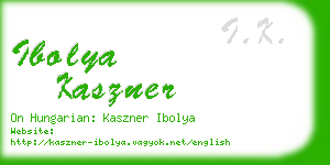 ibolya kaszner business card